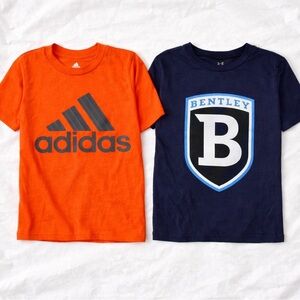 Youth Adidas L Tee + Under Armour YLG Bentley T-Shirt Bundle EUC